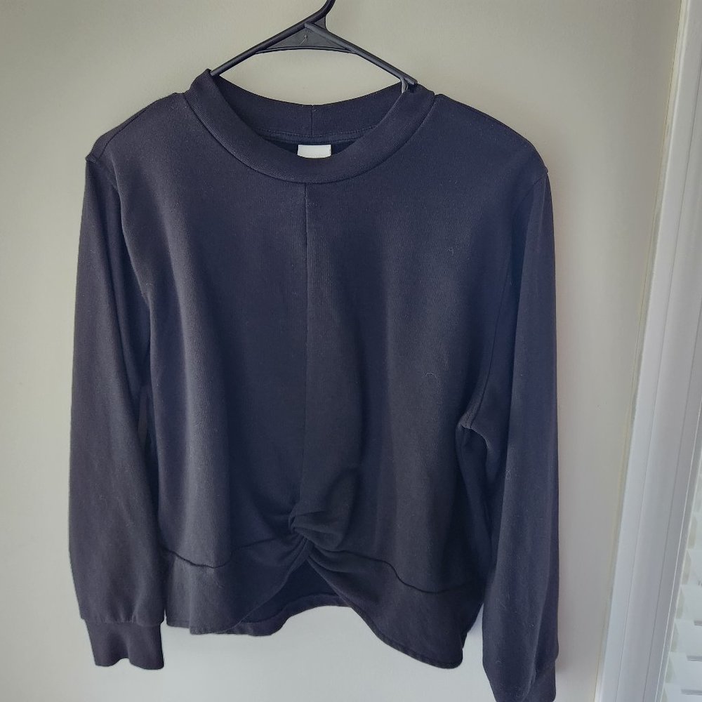 H&M Black Mid-Riff Top